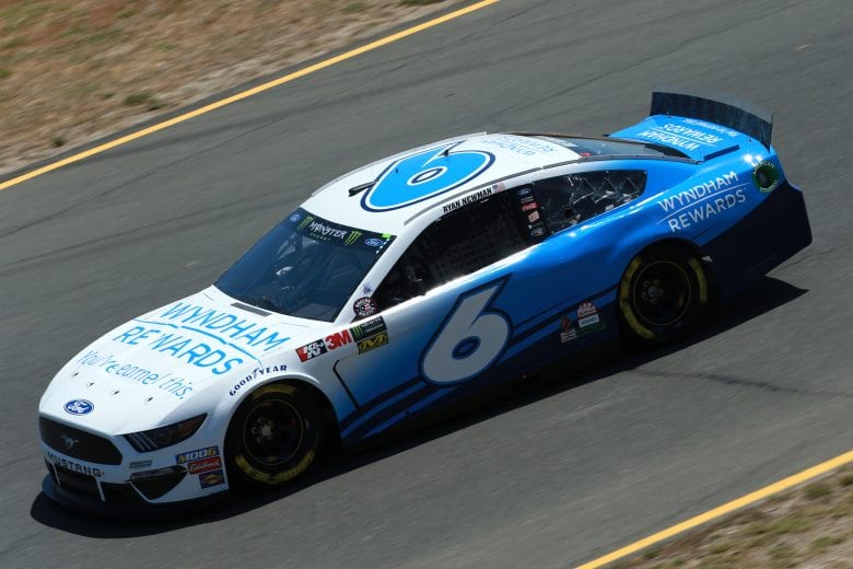 SONOMA, CALIFORNIA - JUNE 21: Ryan Newman, driver of the #6 Wyndham Rewards Ford, practices for the Monster Energy NASCAR Cup Series Toyota/Save Mart 350 at Sonoma Raceway on June 21, 2019 in Sonoma, California. (Photo by Sean Gardner/Getty Images) | Getty Images