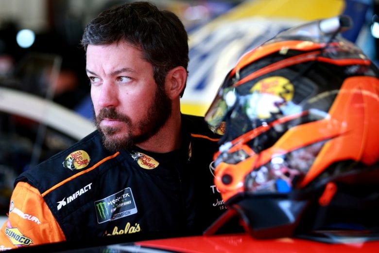 SONOMA, CALIFORNIA - JUNE 21: Martin Truex Jr., driver of the #19 Bass Pro Shops Toyota, looks on during practice for the Monster Energy NASCAR Cup Series Toyota/Save Mart 350 at Sonoma Raceway on June 21, 2019 in Sonoma, California. (Photo by Sean Gardner/Getty Images) | Getty Images
