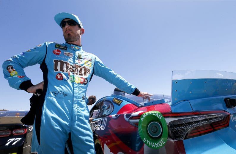 SONOMA, CALIFORNIA - JUNE 22: Kyle Busch, driver of the #18 M&M's Hazelnut Toyota, waits during qualifying for the Monster Energy NASCAR Cup Series Toyota/Save Mart 350 at Sonoma Raceway on June 22, 2019 in Sonoma, California. (Photo by Jonathan Ferrey/Getty Images) | Getty Images