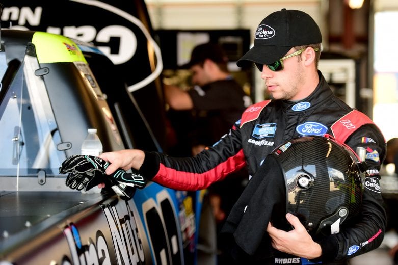 JOLIET, ILLINOIS - JUNE 27: Ben Rhodes, driver of the #99 Carolina Nut Ford, stands in the garage area during practice for the NASCAR Gander Outdoors Truck Series Camping World 225 at Chicagoland Speedway on June 27, 2019 in Joliet, Illinois. (Photo by Jared C. Tilton/Getty Images) | Getty Images