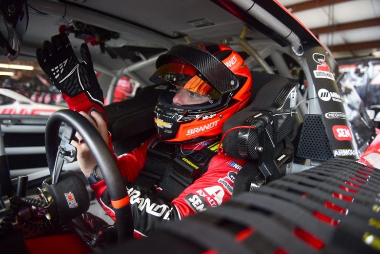 JOLIET, ILLINOIS - JUNE 28: Justin Allgaier, driver of the #7 BRANDT Professional Agriculture Chevrolet, prepares to practice for the NASCAR Xfinity Series Camping World 300 at Chicagoland Speedway on June 28, 2019 in Joliet, Illinois. (Photo by Jared C. Tilton/Getty Images) | Getty Images