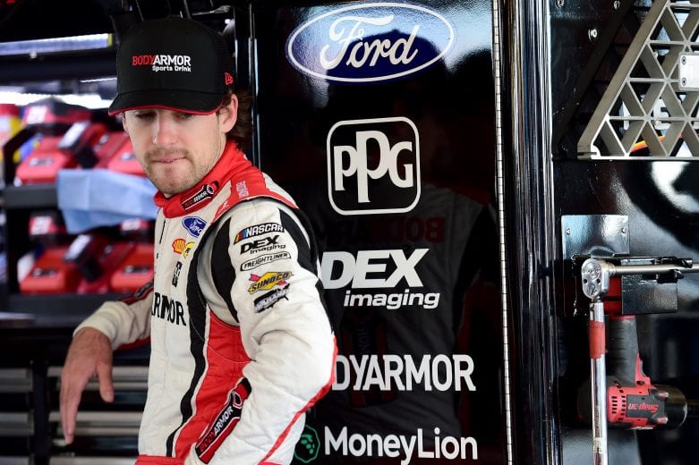JOLIET, ILLINOIS - JUNE 29: Ryan Blaney, driver of the #12 BodyArmor Ford, looks on during practice for the Monster Energy NASCAR Cup Series Camping World 400 at Chicagoland Speedway on June 29, 2019 in Joliet, Illinois. (Photo by Jared C. Tilton/Getty Images) | Getty Images
