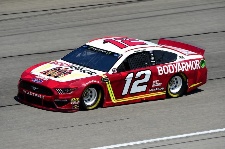 JOLIET, ILLINOIS - JUNE 29: Ryan Blaney, driver of the #12 BodyArmor Ford, practices for the Monster Energy NASCAR Cup Series Camping World 400 at Chicagoland Speedway on June 29, 2019 in Joliet, Illinois. (Photo by Jared C. Tilton/Getty Images) | Getty Images