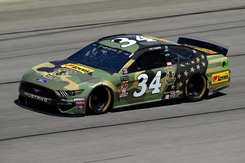 JOLIET, ILLINOIS - JUNE 29: Michael McDowell, driver of the #34 Love's Travel Stops Ford, practices for the Monster Energy NASCAR Cup Series Camping World 400 at Chicagoland Speedway on June 29, 2019 in Joliet, Illinois. (Photo by Jared C. Tilton/Getty Images) | Getty Images