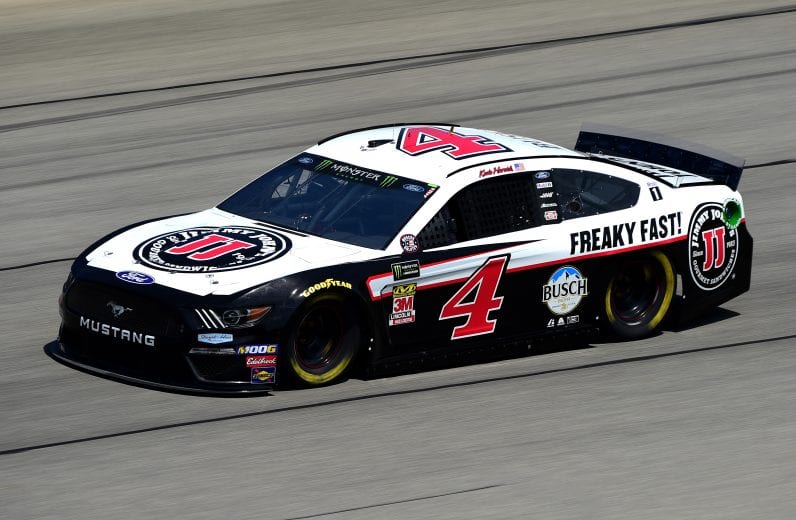 JOLIET, ILLINOIS - JUNE 29: Kevin Harvick, driver of the #4 Jimmy John's Ford, practices for the Monster Energy NASCAR Cup Series Camping World 400 at Chicagoland Speedway on June 29, 2019 in Joliet, Illinois. (Photo by Jared C. Tilton/Getty Images) | Getty Images