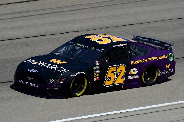 JOLIET, ILLINOIS - JUNE 29: Bayley Currey, driver of the #52 Monarch Crypto Wallet Chevrolet, practices for the Monster Energy NASCAR Cup Series Camping World 400 at Chicagoland Speedway on June 29, 2019 in Joliet, Illinois. (Photo by Jared C. Tilton/Getty Images) | Getty Images