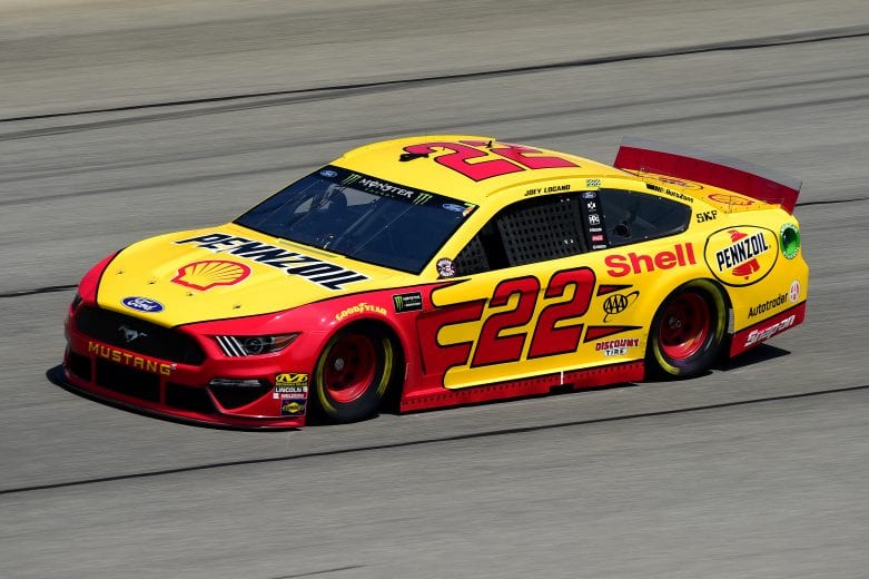 JOLIET, ILLINOIS - JUNE 29: Joey Logano, driver of the #22 Shell Pennzoil Ford, practices for the Monster Energy NASCAR Cup Series Camping World 400 at Chicagoland Speedway on June 29, 2019 in Joliet, Illinois. (Photo by Jared C. Tilton/Getty Images) | Getty Images