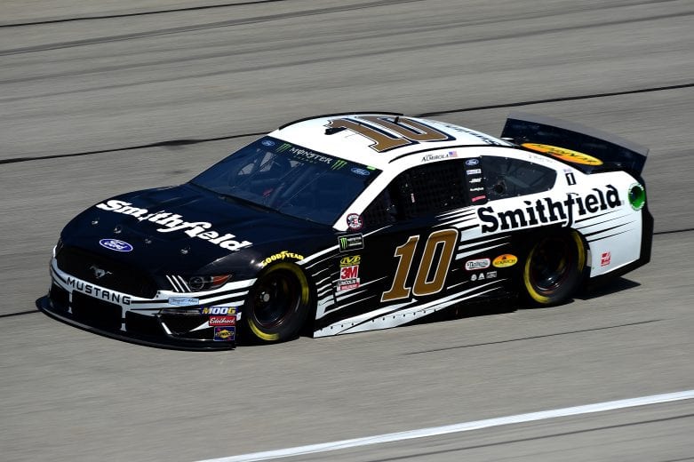 JOLIET, ILLINOIS - JUNE 29: Aric Almirola, driver of the #10 Smithfield Ford, practices for the Monster Energy NASCAR Cup Series Camping World 400 at Chicagoland Speedway on June 29, 2019 in Joliet, Illinois. (Photo by Jared C. Tilton/Getty Images) | Getty Images
