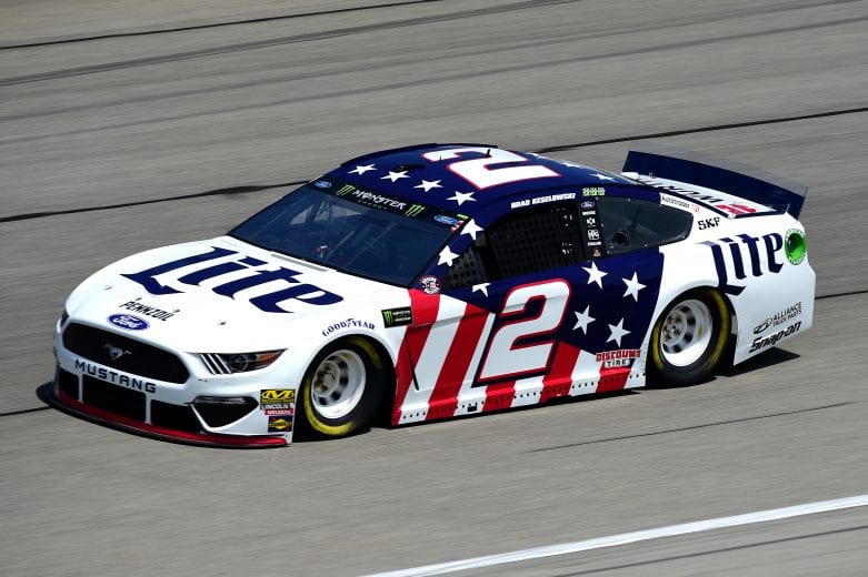 JOLIET, ILLINOIS - JUNE 29: Brad Keselowski, driver of the #2 Miller Lite Ford, practices for the Monster Energy NASCAR Cup Series Camping World 400 at Chicagoland Speedway on June 29, 2019 in Joliet, Illinois. (Photo by Jared C. Tilton/Getty Images) | Getty Images