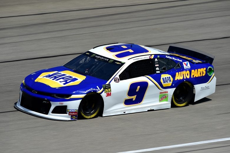 JOLIET, ILLINOIS - JUNE 29: Chase Elliott, driver of the #9 NAPA Auto Parts Chevrolet, practices for the Monster Energy NASCAR Cup Series Camping World 400 at Chicagoland Speedway on June 29, 2019 in Joliet, Illinois. (Photo by Jared C. Tilton/Getty Images) | Getty Images