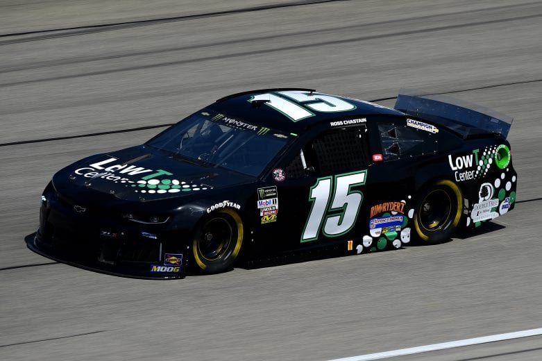 JOLIET, ILLINOIS - JUNE 29: Ross Chastain, driver of the #15 Low T Center Chevrolet, practices for the Monster Energy NASCAR Cup Series Camping World 400 at Chicagoland Speedway on June 29, 2019 in Joliet, Illinois. (Photo by Jared C. Tilton/Getty Images) | Getty Images