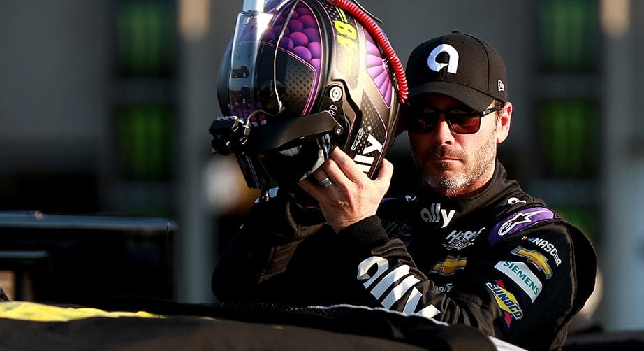 CHARLOTTE, NC - MAY 17:  Jimmie Johnson, driver of the #48 Ally Chevrolet, stands in the garage during qualifying for the Monster Energy NASCAR Cup Series All-Star Race at Charlotte Motor Speedway on May 17, 2019 in Charlotte, North Carolina.  (Photo by Sean Gardner/Getty Images) | Getty Images