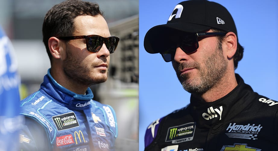 CHARLOTTE, NORTH CAROLINA - MAY 23: Kyle Larson, driver of the #42 Credit One Bank Chevrolet, stands in the garage area during practice for the Monster Energy NASCAR Cup Series Coca-Cola 600 at Charlotte Motor Speedway on May 23, 2019 in Charlotte, North Carolina. (Photo by Brian Lawdermilk/Getty Images) | Getty Images