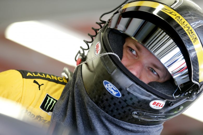 LOUDON, NEW HAMPSHIRE - JULY 19: Brad Keselowski, driver of the #2 Alliance Truck Parts Ford, stands in the garage area during practice for the Monster Energy NASCAR Cup Series Foxwoods Resort Casino 301 at New Hampshire Motor Speedway on July 19, 2019 in Loudon, New Hampshire. (Photo by Brian Lawdermilk/Getty Images) | Getty Images