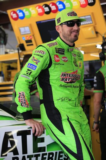 LOUDON, NEW HAMPSHIRE - JULY 20: Kyle Busch, driver of the #18 Interstate Batteries Toyota, looks on during practice for the Monster Energy NASCAR Cup Series Foxwoods Resort Casino 301 at New Hampshire Motor Speedway on July 20, 2019 in Loudon, New Hampshire. (Photo by Chris Trotman/Getty Images) | Getty Images