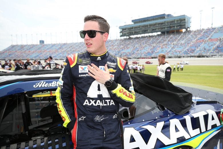 JOLIET, ILLINOIS - JUNE 30: Alex Bowman, driver of the #88 Axalta Chevrolet, stands by his car during the Monster Energy NASCAR Cup Series Camping World 400 at Chicagoland Speedway on June 30, 2019 in Joliet, Illinois. (Photo by Matt Sullivan/Getty Images) | Getty Images