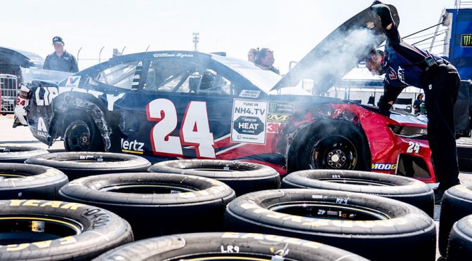 William Byron smacks outside wall in second Cup practice