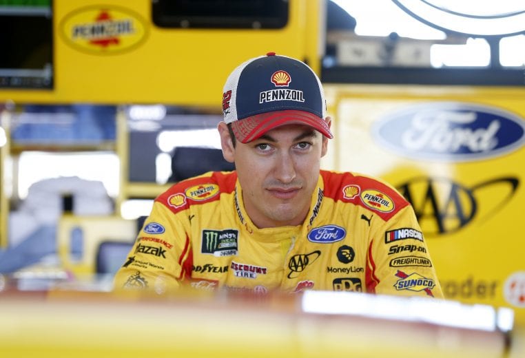 SPARTA, KENTUCKY - JULY 12: Joey Logano, driver of the #22 Shell Pennzoil Ford, stands by his car during practice for the Monster Energy NASCAR Cup Series Quaker State 400 Presented by Walmart at Kentucky Speedway on July 12, 2019 in Sparta, Kentucky. (Photo by Brian Lawdermilk/Getty Images) | Getty Images