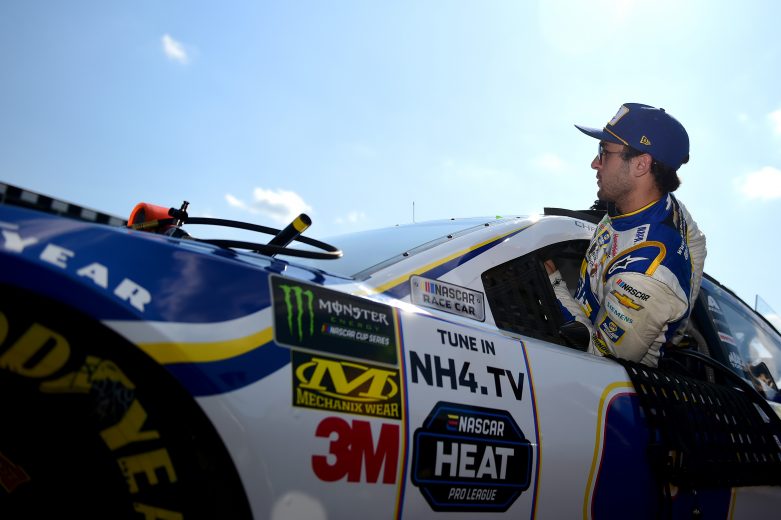 LONG POND, PENNSYLVANIA - JULY 27: Chase Elliott, driver of the #9 NAPA AUTO PARTS Chevrolet, climbs into his car during qualifying for the Monster Energy NASCAR Cup Series Gander RV 400 at Pocono Raceway on July 27, 2019 in Long Pond, Pennsylvania. (Photo by Jared C. Tilton/Getty Images) | Getty Images