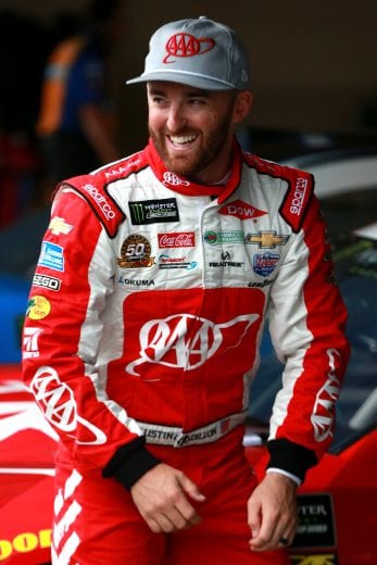 DOVER, DE - MAY 04: Austin Dillon, driver of the #3 AAA Chevrolet, laughs in the garage during practice for the Monster Energy NASCAR Cup Series Gander RV 400 at Dover International Speedway on May 4, 2019 in Dover, Delaware. (Photo by Sean Gardner/Getty Images) | Getty Images