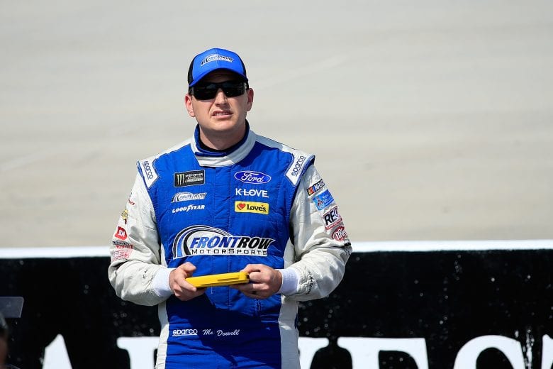 DOVER, DE - MAY 03: Michael McDowell, driver of the #34 Dockside Logistics Ford, looks on during qualifying for the Monster Energy NASCAR Cup Series Gander RV 400 at Dover International Speedway on May 3, 2019 in Dover, Delaware. (Photo by Chris Trotman/Getty Images) | Getty Images