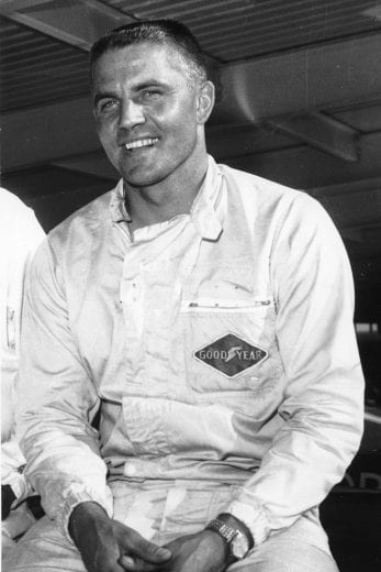 1960s:  Earl Balmer of Floyds Knobs, IN, started 32 NASCAR Cup events in a brief career that lasted from 1959 through 1968.  He scored 10 top 10 finishes during that period and won one race, one of the qualifying events for the Daytona 500 at Daytona International Speedway in Daytona Beach, FL.  Balmer drove a Dodge owned by Ray Fox to the victory at a time when the twin qualifying races counted toward the season-long Cup points chase.  (Photo by ISC Images & Archives via Getty Images)