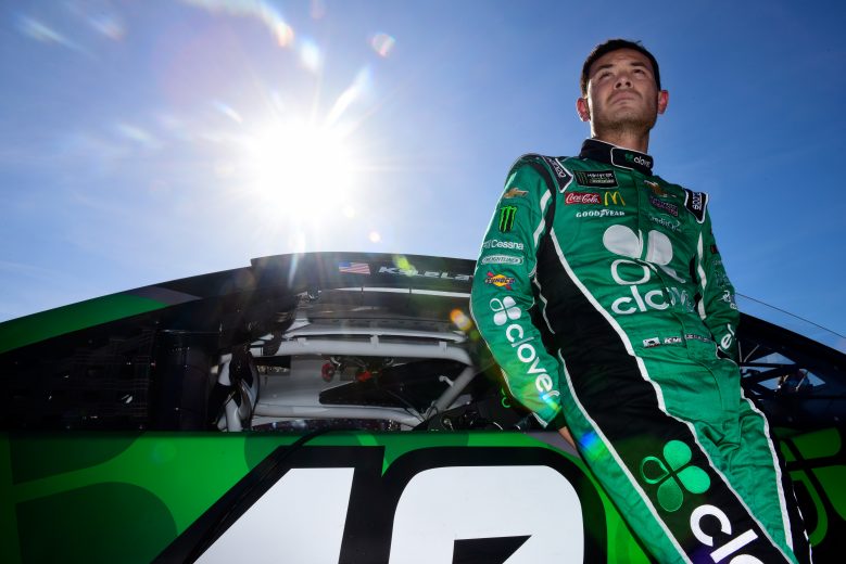 TALLADEGA, AL - APRIL 27:  Kyle Larson, driver of the #42 Clover Chevrolet, stands on the grid during qualifying for the Monster Energy NASCAR Cup Series GEICO 500 at Talladega Superspeedway on April 27, 2019 in Talladega, Alabama.  (Photo by Jared C. Tilton/Getty Images) | Getty Images