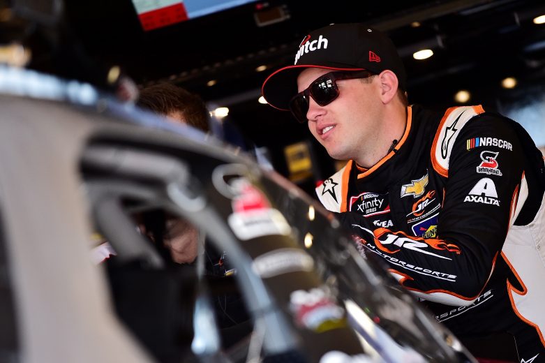 NEWTON, IA - JULY 26: Noah Gragson, driver of the #9 Switch Chevrolet, stands by his car during practice for the NASCAR Xfinity Series U.S. Cellular 250 at Iowa Speedway on July 26, 2019 in Newton, Iowa. (Photo by Jeff Curry/Getty Images) | Getty Images