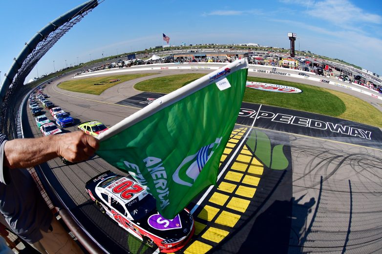 NEWTON, IA - JULY 27: Christopher Bell, driver of the #20 Rheem Toyota, lead the field to the green flag to start the NASCAR Xfinity Series U.S. Cellular 250 at Iowa Speedway on July 27, 2019 in Newton, Iowa. (Photo by Jeff Curry/Getty Images) | Getty Images