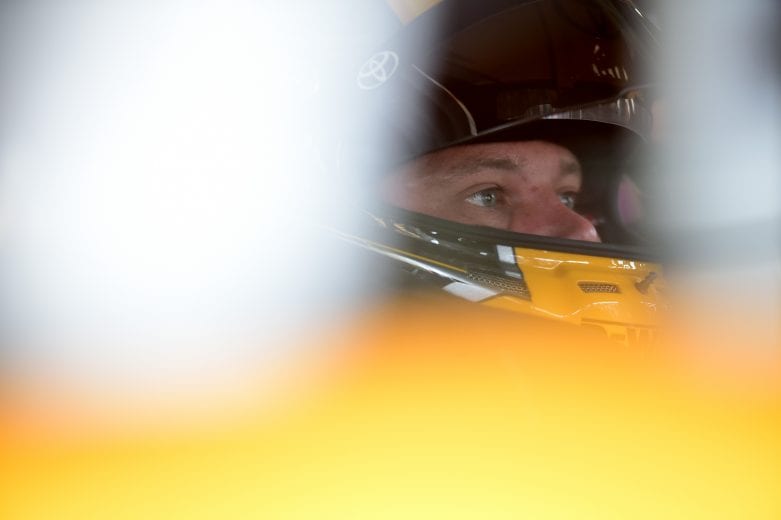 JOLIET, ILLINOIS - JUNE 29: Erik Jones, driver of the #20 DeWalt Toyota, sits in his car during practice for the Monster Energy NASCAR Cup Series Camping World 400 at Chicagoland Speedway on June 29, 2019 in Joliet, Illinois. (Photo by Jared C. Tilton/Getty Images) | Getty Images