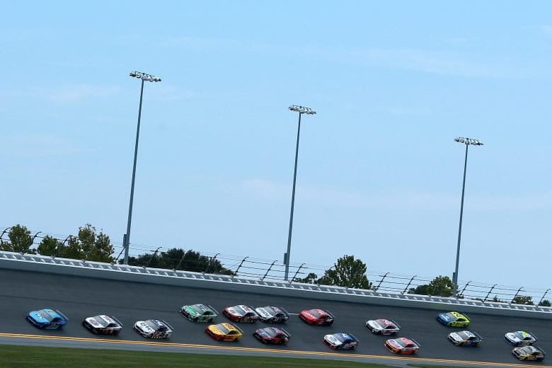 DAYTONA BEACH, FLORIDA - JULY 04: Ricky Stenhouse Jr., driver of the #17 Fifth Third Bank Ford, leads a pack of cars during practice for the Monster Energy NASCAR Cup Series Coke Zero Sugar 400 at Daytona International Speedway on July 04, 2019 in Daytona Beach, Florida. (Photo by Sean Gardner/Getty Images) | Getty Images