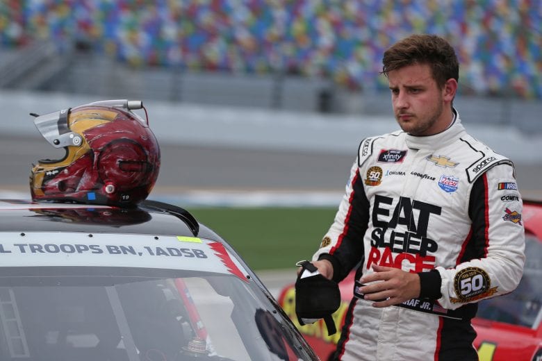 DAYTONA BEACH, FLORIDA - JULY 05: Joe Graf Jr., driver of the #21 Eat Sleep Race Chevrolet, stands by his car during qualifying for the NASCAR Xfinity Series Circle K Firecracker 250 Powered by Coca-Cola at Daytona International Speedway on July 05, 2019 in Daytona Beach, Florida. (Photo by Matt Sullivan/Getty Images) | Getty Images