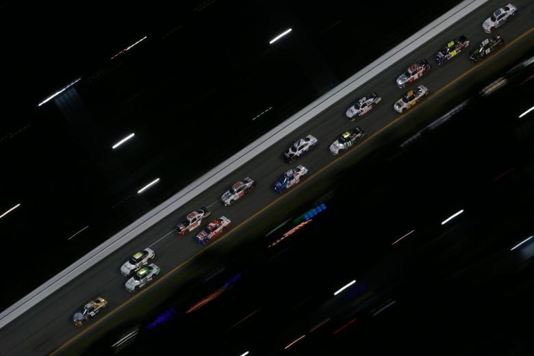 DAYTONA BEACH, FLORIDA - JULY 05: Tyler Reddick, driver of the #2 Gimme Country Chevrolet, leads a pack of cars during the NASCAR Xfinity Series Circle K Firecracker 250 Powered by Coca-Cola at Daytona International Speedway on July 05, 2019 in Daytona Beach, Florida. (Photo by Sean Gardner/Getty Images) | Getty Images