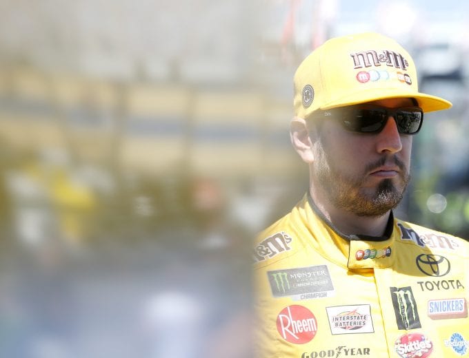 SPARTA, KENTUCKY - JULY 12: Kyle Busch, driver of the #18 M&M's Toyota Camry Toyota, stands by his car during practice for the Monster Energy NASCAR Cup Series Quaker State 400 Presented by Walmart at Kentucky Speedway on July 12, 2019 in Sparta, Kentucky. (Photo by Brian Lawdermilk/Getty Images) | Getty Images