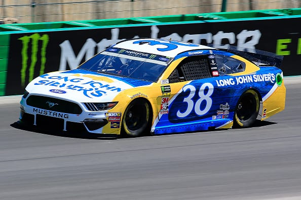 SPARTA, KENTUCKY - JULY 12: David Ragan, driver of the #38 Long John Silver's Ford, practices for the Monster Energy NASCAR Cup Series Quaker State 400 Presented by Walmart at Kentucky Speedway on July 12, 2019 in Sparta, Kentucky. (Photo by Daniel Shirey/Getty Images)