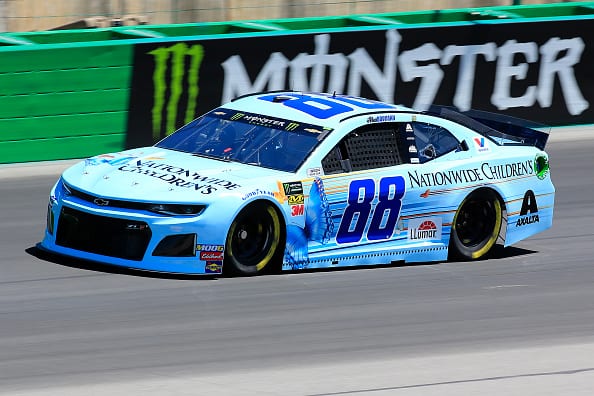 SPARTA, KENTUCKY - JULY 12: Alex Bowman, driver of the #88 Nationwide Children's Hospital Chevrolet, practices for the Monster Energy NASCAR Cup Series Quaker State 400 Presented by Walmart at Kentucky Speedway on July 12, 2019 in Sparta, Kentucky. (Photo by Daniel Shirey/Getty Images)