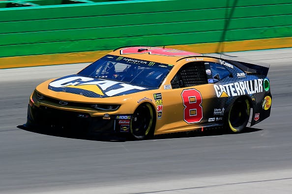 SPARTA, KENTUCKY - JULY 12: Daniel Hemric, driver of the #8 Caterpillar Chevrolet, practices for the Monster Energy NASCAR Cup Series Quaker State 400 Presented by Walmart at Kentucky Speedway on July 12, 2019 in Sparta, Kentucky. (Photo by Daniel Shirey/Getty Images)