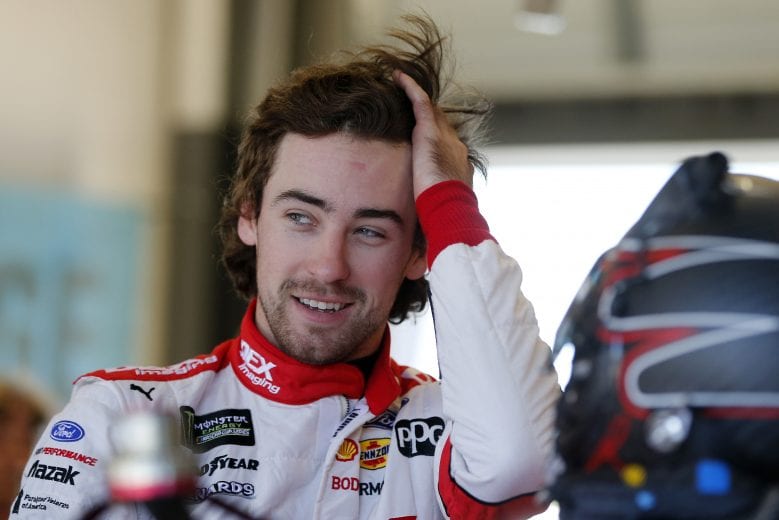 SPARTA, KENTUCKY - JULY 12: Ryan Blaney, driver of the #12 DEX Imaging Ford, stands in the garage during practice for the Monster Energy NASCAR Cup Series Quaker State 400 Presented by Walmart at Kentucky Speedway on July 12, 2019 in Sparta, Kentucky. (Photo by Brian Lawdermilk/Getty Images) | Getty Images