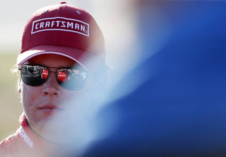 SPARTA, KENTUCKY - JULY 13: Erik Jones, driver of the #20 Craftsman Toyota, stands on pit road before the Monster Energy NASCAR Cup Series Quaker State 400 Presented by Walmart at Kentucky Speedway on July 13, 2019 in Sparta, Kentucky. (Photo by Brian Lawdermilk/Getty Images) | Getty Images