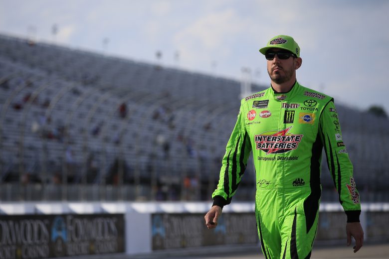 LOUDON, NEW HAMPSHIRE - JULY 19: Kyle Busch, driver of the #18 Interstate Batteries Toyota, walks to his car during qualifying for the Monster Energy NASCAR Cup Series Foxwoods Resort Casino 301 at New Hampshire Motor Speedway on July 19, 2019 in Loudon, New Hampshire. (Photo by Chris Trotman/Getty Images) | Getty Images