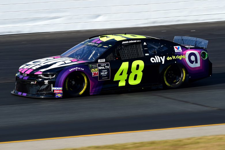 LOUDON, NEW HAMPSHIRE - JULY 19: Jimmie Johnson, driver of the #48 Ally Chevrolet, qualifies for the Monster Energy NASCAR Cup Series Foxwoods Resort Casino 301 at New Hampshire Motor Speedway on July 19, 2019 in Loudon, New Hampshire. (Photo by Jared C. Tilton/Getty Images) | Getty Images