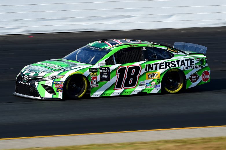 LOUDON, NEW HAMPSHIRE - JULY 19: Kyle Busch, driver of the #18 Interstate Batteries Toyota, qualifies for the Monster Energy NASCAR Cup Series Foxwoods Resort Casino 301 at New Hampshire Motor Speedway on July 19, 2019 in Loudon, New Hampshire. (Photo by Jared C. Tilton/Getty Images) | Getty Images