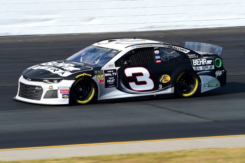 LOUDON, NEW HAMPSHIRE - JULY 19: Austin Dillon, driver of the #3 BEHR ULTRA Chevrolet, qualifies for the Monster Energy NASCAR Cup Series Foxwoods Resort Casino 301 at New Hampshire Motor Speedway on July 19, 2019 in Loudon, New Hampshire. (Photo by Jared C. Tilton/Getty Images) | Getty Images
