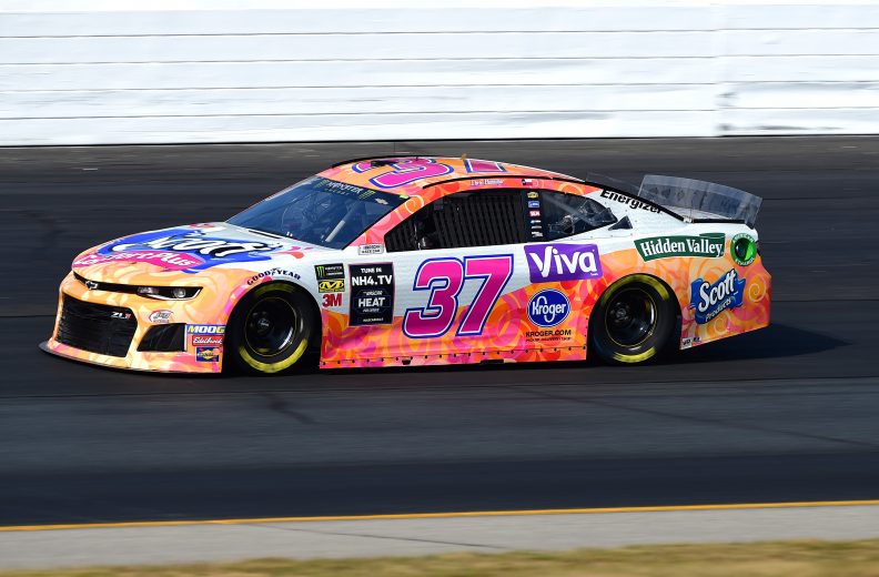 LOUDON, NEW HAMPSHIRE - JULY 19: Chris Buescher, driver of the #37 Scott Comfort Plus Chevrolet, qualifies for the Monster Energy NASCAR Cup Series Foxwoods Resort Casino 301 at New Hampshire Motor Speedway on July 19, 2019 in Loudon, New Hampshire. (Photo by Jared C. Tilton/Getty Images) | Getty Images