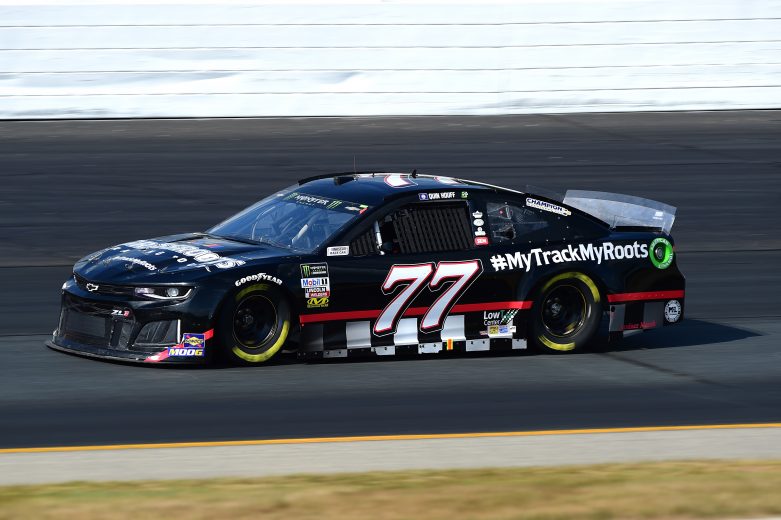 LOUDON, NEW HAMPSHIRE - JULY 19: Quin Houff, driver of the #77 MyTrackMyRoots Chevrolet, qualifies for the Monster Energy NASCAR Cup Series Foxwoods Resort Casino 301 at New Hampshire Motor Speedway on July 19, 2019 in Loudon, New Hampshire. (Photo by Jared C. Tilton/Getty Images) | Getty Images