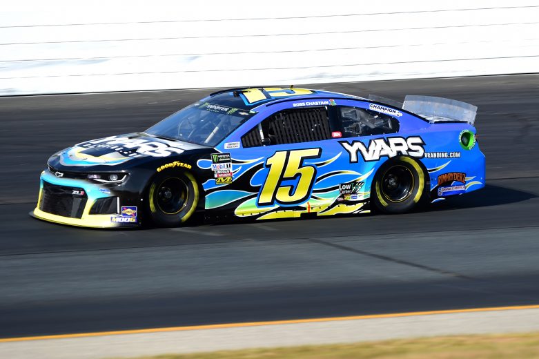 LOUDON, NEW HAMPSHIRE - JULY 19: Ross Chastain, driver of the #15 YVARS Branding.com Chevrolet, qualifies for the Monster Energy NASCAR Cup Series Foxwoods Resort Casino 301 at New Hampshire Motor Speedway on July 19, 2019 in Loudon, New Hampshire. (Photo by Jared C. Tilton/Getty Images) | Getty Images