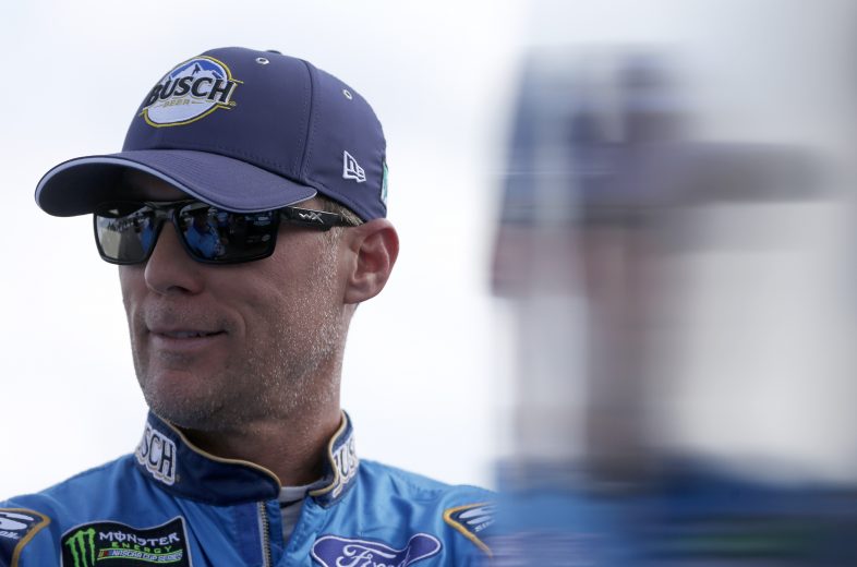 LOUDON, NEW HAMPSHIRE - JULY 19: Kevin Harvick, driver of the #4 Busch Beer/National Forest Foundation Ford, looks on during qualifying for the Monster Energy NASCAR Cup Series Foxwoods Resort Casino 301 at New Hampshire Motor Speedway on July 19, 2019 in Loudon, New Hampshire. (Photo by Brian Lawdermilk/Getty Images) | Getty Images