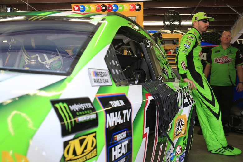 LOUDON, NEW HAMPSHIRE - JULY 20: Kyle Busch, driver of the #18 Interstate Batteries Toyota, looks on during practice for the Monster Energy NASCAR Cup Series Foxwoods Resort Casino 301 at New Hampshire Motor Speedway on July 20, 2019 in Loudon, New Hampshire. (Photo by Chris Trotman/Getty Images) | Getty Images