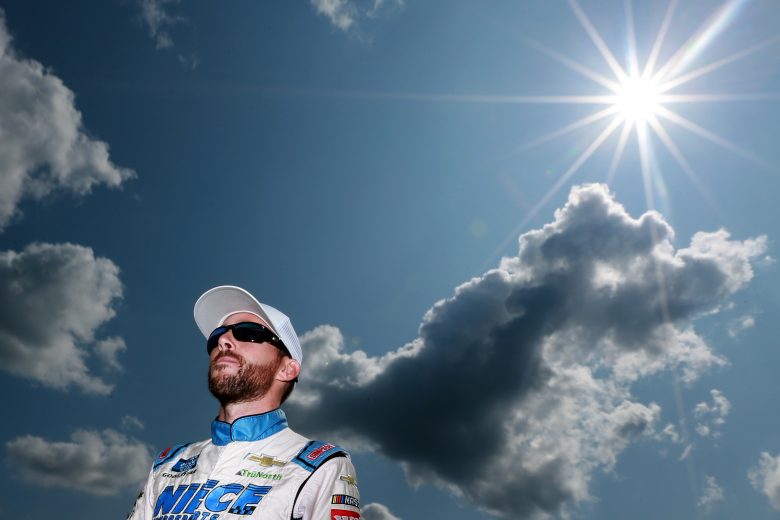 LONG POND, PENNSYLVANIA - JULY 26: Ross Chastain, driver of the #45 Niece/Acurlite Chevrolet, walks through the garage area during practice for the NASCAR Gander Outdoors Truck Series Gander RV 150 at Pocono Raceway on July 26, 2019 in Long Pond, Pennsylvania. (Photo by Sean Gardner/Getty Images) | Getty Images