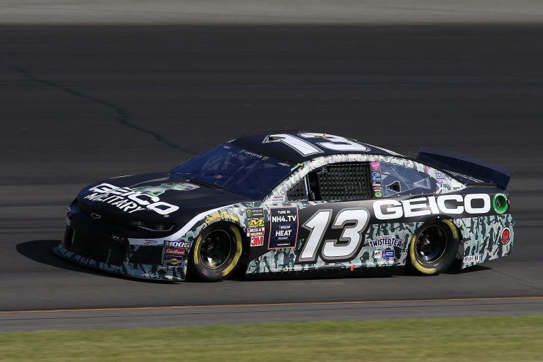 LONG POND, PENNSYLVANIA - JULY 27: Ty Dillon, driver of the #13 GEICO Military Chevrolet, qualifies for the Monster Energy NASCAR Cup Series Gander RV 400 at Pocono Raceway on July 27, 2019 in Long Pond, Pennsylvania. (Photo by Chris Trotman/Getty Images) | Getty Images